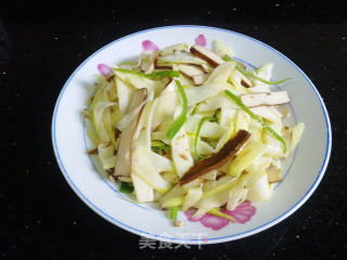 茭白炒豆干的做法步骤：7