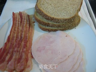 筒易美式午餐——火鸡培根三明治（Turkey Club)的做法步骤：1