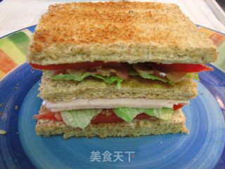 筒易美式午餐——火鸡培根三明治（Turkey Club)的做法步骤：18