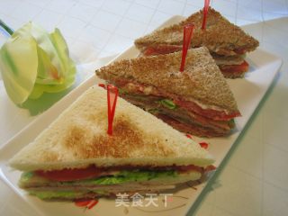 筒易美式午餐——火鸡培根三明治（Turkey Club)的做法步骤：20