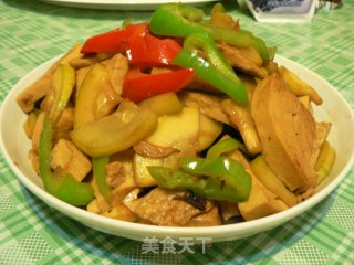 西葫芦炒素鸡的做法步骤：10