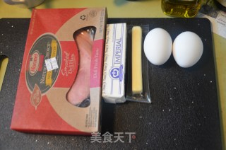 火腿奶酪煎蛋卷的做法步骤：1