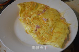 火腿奶酪煎蛋卷的做法步骤：6
