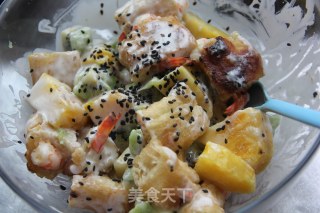 【菠萝油条虾】的做法步骤：13