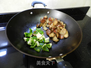 糖尿病食谱）素菜）茄子炒青椒（少油健康做法）的做法步骤：6