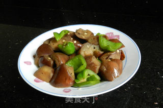 糖尿病食谱）素菜）茄子炒青椒（少油健康做法）的做法步骤：9