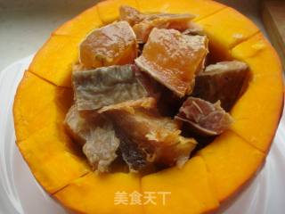 南瓜蒸腊鱼的做法步骤：4