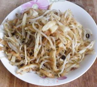 家常豆芽炒饼的做法步骤：7