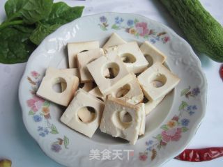 豆腐酿肉的做法步骤：3