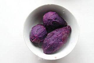 紫薯卡通小油饼的做法步骤：1