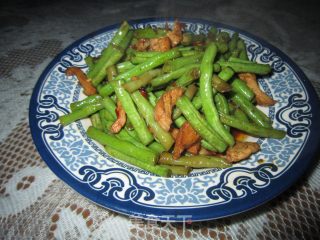 豇豆炒肉的做法步骤：5