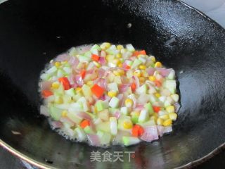 五颜六色炒素丁的做法步骤：8