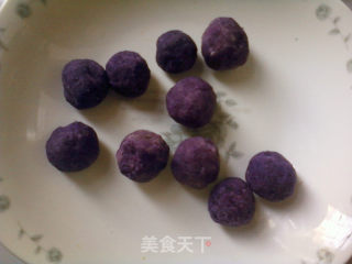 香软甜糯*紫薯糯米糍的做法步骤：4