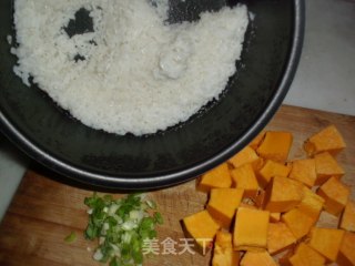南瓜饭的做法步骤：1