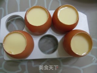 时尚新吃法——原壳鸡蛋布丁的做法步骤：8