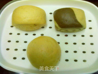 酒酿果酱花色馒头的制作过程的做法步骤：25