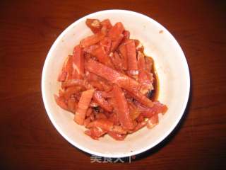 榨菜炒肉丝的做法步骤：3