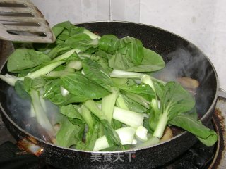 蚝油香菇油菜的做法步骤：7