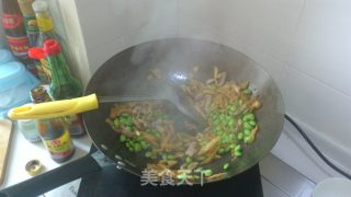 榨菜毛豆炒肉丝的做法步骤：4