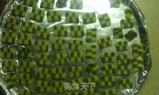 【微波炉】抹茶格子曲奇的做法步骤：16