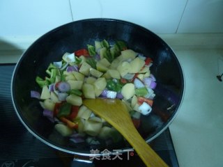 咖喱牛肉浇饭的做法步骤：4