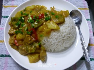 咖喱牛肉浇饭的做法步骤：8