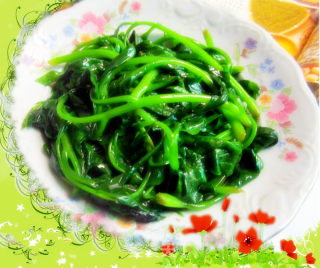 绿色好心情-------小炒爽滑腾菜的做法步骤：5
