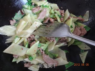 青笋肉片的做法步骤：5