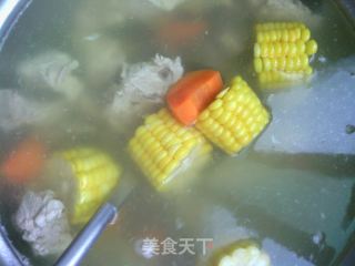 偏爱苦瓜的味道——玉米苦瓜绿豆脊骨汤的做法步骤：10