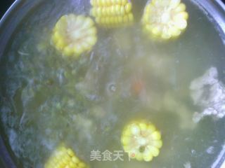 偏爱苦瓜的味道——玉米苦瓜绿豆脊骨汤的做法步骤：11