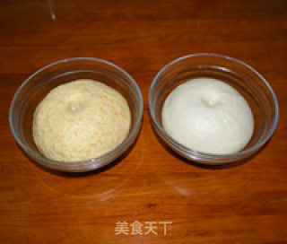 南瓜双色馒头的做法步骤：2