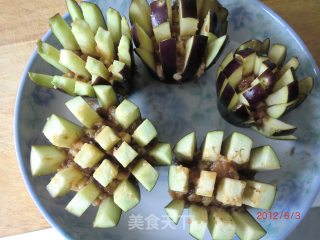 菊花茄子的做法步骤：3