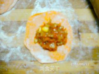 三色鸡腿菇猪肉饺子的做法步骤：10