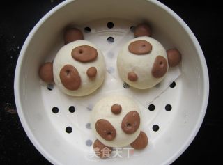 熊猫豆沙包的做法步骤：11