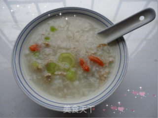 猪茸菜心粥的做法步骤：5