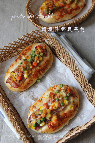 培根什锦蔬菜包的做法步骤：11