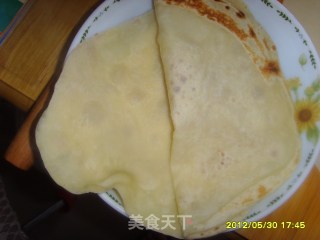 筋饼卷菜的做法步骤：8