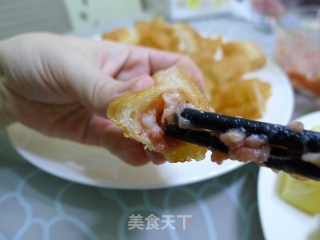 菠萝油条虾的做法步骤：3