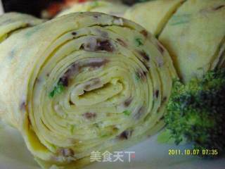香菇蛋卷的做法步骤：14
