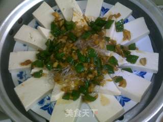 蒜蓉粉丝蒸豆腐的做法步骤：10