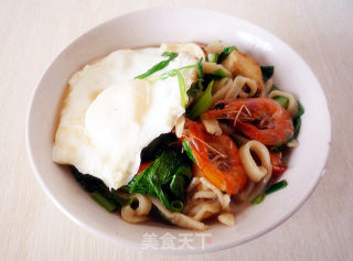 鲜虾油豆腐汤面的做法步骤：6