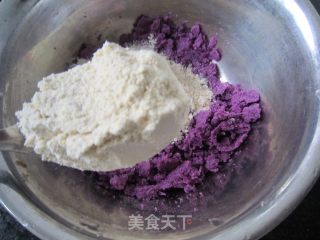 紫薯芝麻薄脆--的做法步骤：2