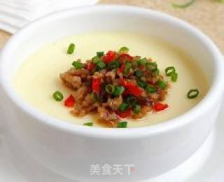 新手简易美食—肉末水蒸蛋的做法步骤：13