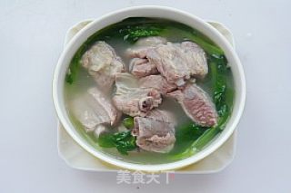 鸡毛菜排骨汤的做法步骤：8
