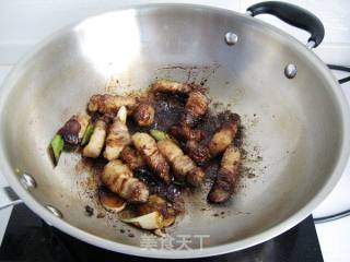 红烧肉炖豆角的做法步骤：5