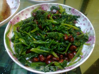 菠菜花生米【小家常】的做法步骤：4
