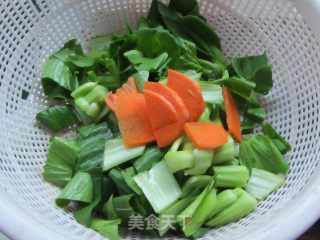 青菜肉脯粥的做法步骤：4