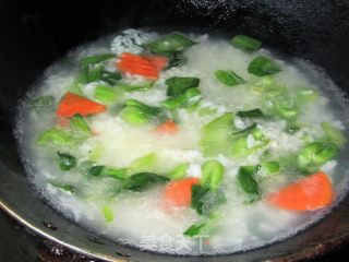 青菜肉脯粥的做法步骤：7
