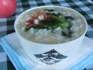 青菜肉脯粥的做法步骤：9