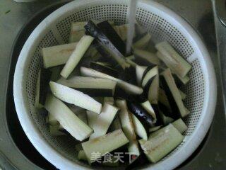 雪菜炒茄子的做法步骤：2